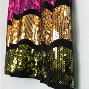 Rainbow Sequins Mini Dress XS